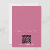 Bloemstempels Kleurrijk Modern QR-code Huwelijk Kaart (Achterkant)