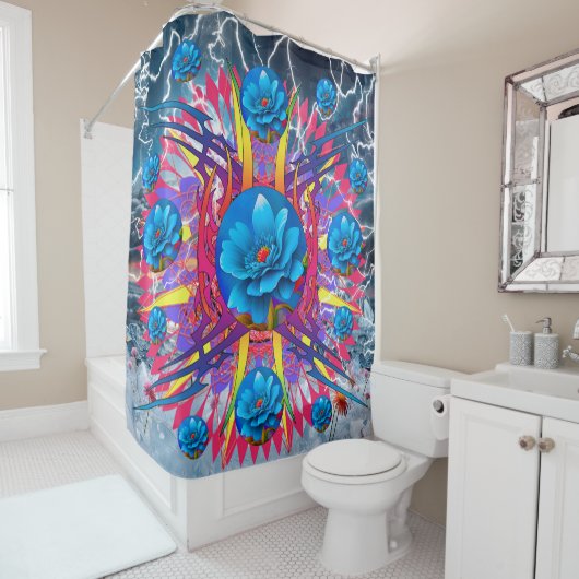 bloemster douchegordijn (In situ)