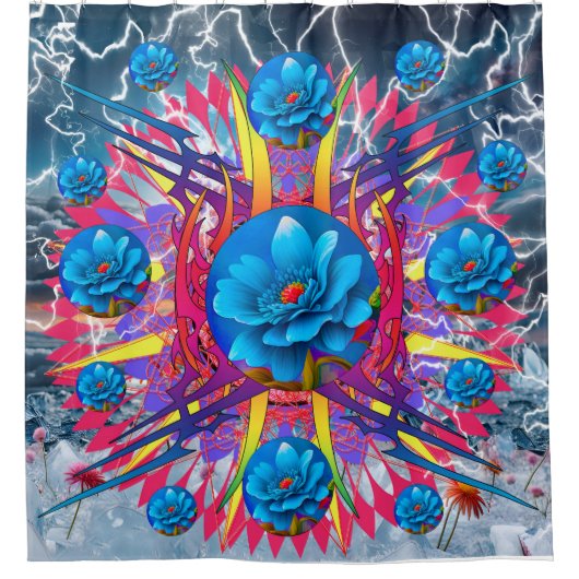 bloemster douchegordijn (Voorkant)