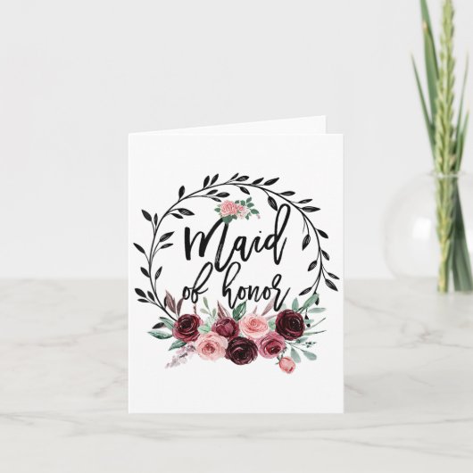 Bloemster van het Honor Shower Wedding Bachelorett Kaart (Voorkant)