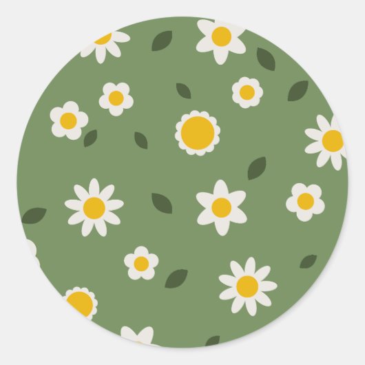 Bloemsticker - Bloei & Plak Ronde Sticker (Voorkant)