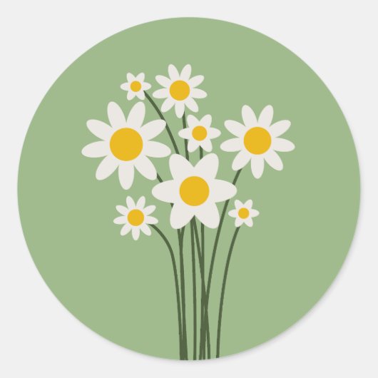 Bloemsticker - Bloom & Stick Ronde Sticker (Voorkant)