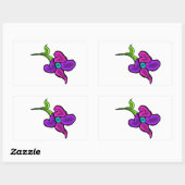 bloemsticker rechthoekige sticker (Vel)