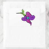 bloemsticker rechthoekige sticker (Tas)