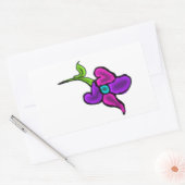 bloemsticker rechthoekige sticker (Envelop)