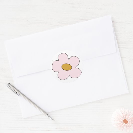 bloemsticker ronde sticker (Envelop)