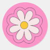 Bloemsticker Ronde Sticker (Voorkant)