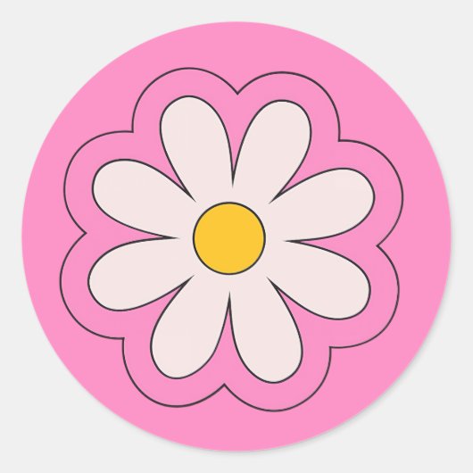 Bloemsticker Ronde Sticker (Voorkant)