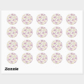 Bloemsticker  ronde sticker (Vel)