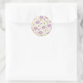 Bloemsticker  ronde sticker (Tas)