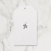 Bloemstijl, ArtyClick karmozijn, Lichtgoud Cadeaulabels (Achterkant)