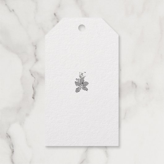 Bloemstijl, ArtyClick karmozijn, Lichtgoud Cadeaulabels (Achterkant)