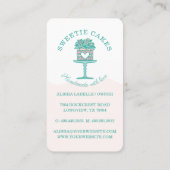 Bloemstijl Bakkerijtaart & Stand Logo Roze Ombre Visitekaartje (Achterkant)