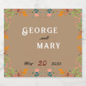 Bloemstijl  bier etiket (Enkel label)