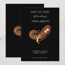 Bloemstofpatroon – Paisley-clip-artposter Save The Date