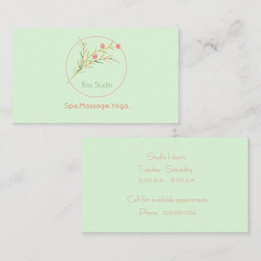 Bloemstoom Visitekaartje (Voorkant / Achterkant)