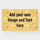 Bloemstroom Bloomgeel + uw ideeën Spandoek (Horizontaal)