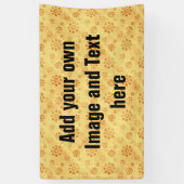 Bloemstroom Bloomgeel + uw ideeën Spandoek (Verticaal)