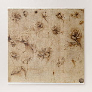 Bloemstudie – Leonardo da Vinci (1500) Legpuzzel