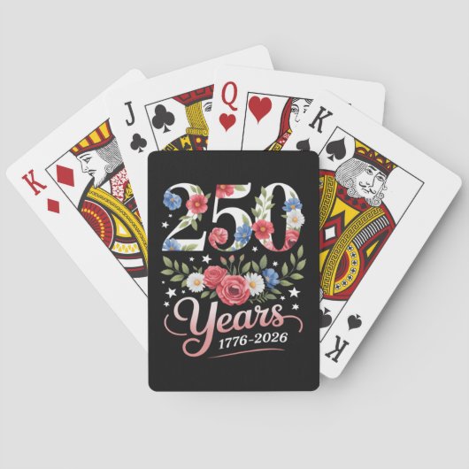 Bloemstuk 250e verjaardag 1776 2026 pokerkaarten (Achterkant)