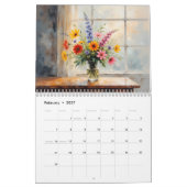 Bloemstuk AI-gegenereerde Afbeeldingen Kalender (Feb 2027)