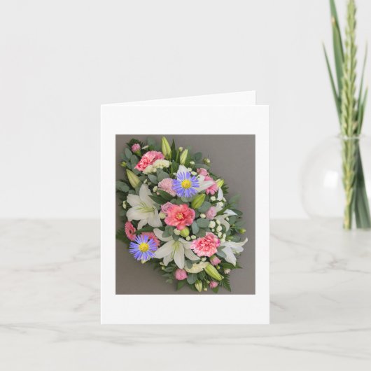 Bloemstuk Bedankkaart Kaart (Voorkant)