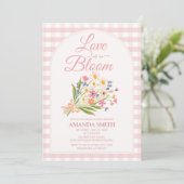Bloemstuk Bruiloft 'Love Is in Bloom' Bruidsfeest  Kaart (Staand voorkant)