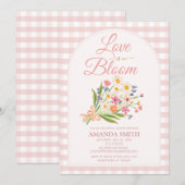 Bloemstuk Bruiloft 'Love Is in Bloom' Bruidsfeest  Kaart (Voorkant / Achterkant)