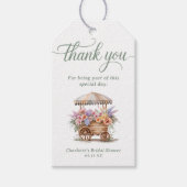 Bloemstuk Bruiloftsshower Bloemen Bedankt Cadeaulabel (Voorkant)