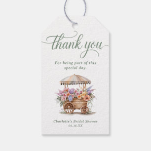 Bloemstuk Bruiloftsshower Bloemen Bedankt Cadeaulabel