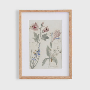 Bloemstuk c, vintage kinderkamer poster