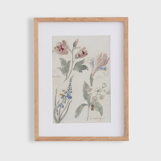 Bloemstuk c, vintage kinderkamer  poster