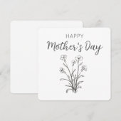 Bloemstuk Fijne Moederdag Feestdagenkaart (Voorkant / Achterkant)