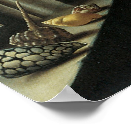 Bloemstuk Fine Art met Rozen Lillies Poster (Hoek)