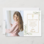 Bloemstuk Foto Goud Bevestiging Bedankkaart (Voorkant)