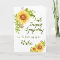 Bloemstuk gele zonnebloem moeder kaart sympathie