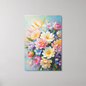 bloemstuk geschilderd canvas afdruk (Voorkant)