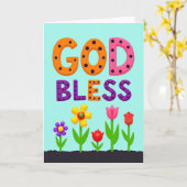 Bloemstuk God Zegen Moederdag Kaart (Gele Bloem)