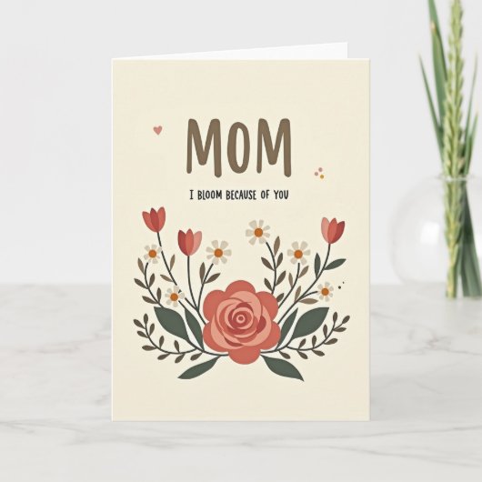 Bloemstuk Ik Bloei Voor Jou Kaart (Voorkant)