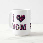 Bloemstuk Ik hou van mama  Koffiemok (Voorkant links)
