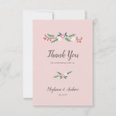 Bloemstuk in landelijke romantische stijl bedankkaart (Voorkant)