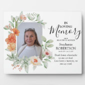 Bloemstuk 'In Lieve Herinnering' Foto Rouwcentrum  Fotoplaat (Voorkant)