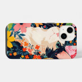 Bloemstuk Kat iPhone Hoesje (Achterkant horizontaal)