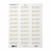 Bloemstuk krans monogram retouradres etiket (Full Sheet)