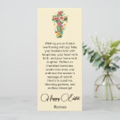 Bloemstuk Kruis Happy Pasen Kaart (Staand voorkant)