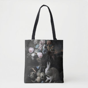Bloemstuk met konijn van Franz Werner von Tamm Tote Bag