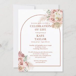 Bloemstuk met Pampasgras voor een levensviering na Kaart