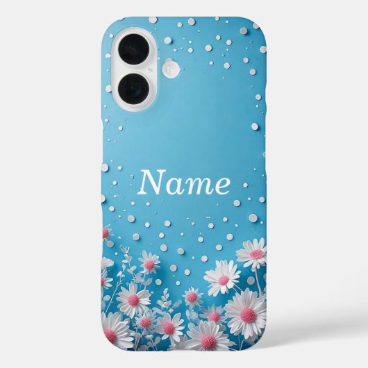 Bloemstuk met stippenachtergrond Case-Mate iPhone case (Achterkant)