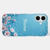 Bloemstuk met stippenachtergrond Case-Mate iPhone case (Achterkant (horizontaal))