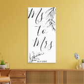 Bloemstuk Mevr tot Mevrouw bruiloft Canvas Print (Insitu (Woonkamer))